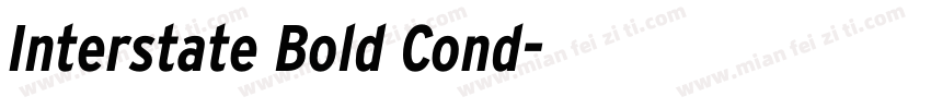 Interstate Bold Cond字体转换